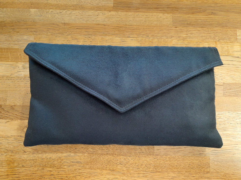 IAS Faux Suede Clutch Bag With Attachable Strap