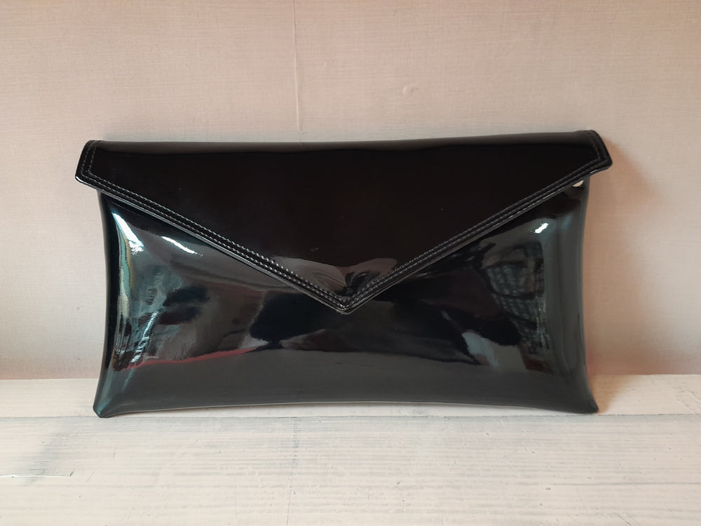 IAS Patent Clutch Bag With Attachable Strap