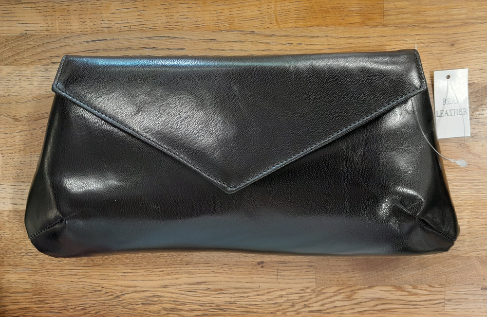 IAS Leather Clutch Bag With Detachable Strap