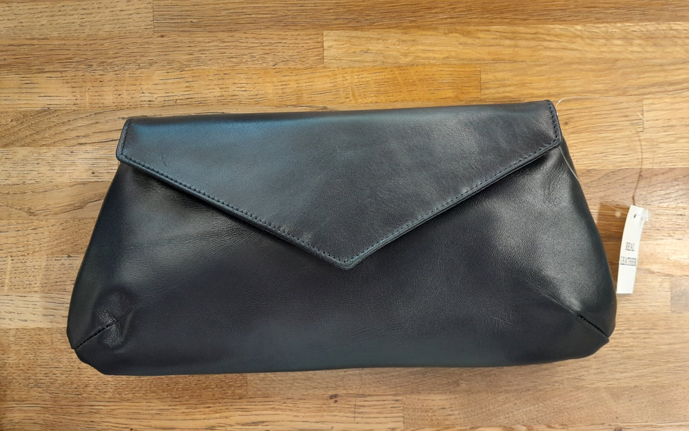 IAS Leather Clutch Bag With Detachable Strap