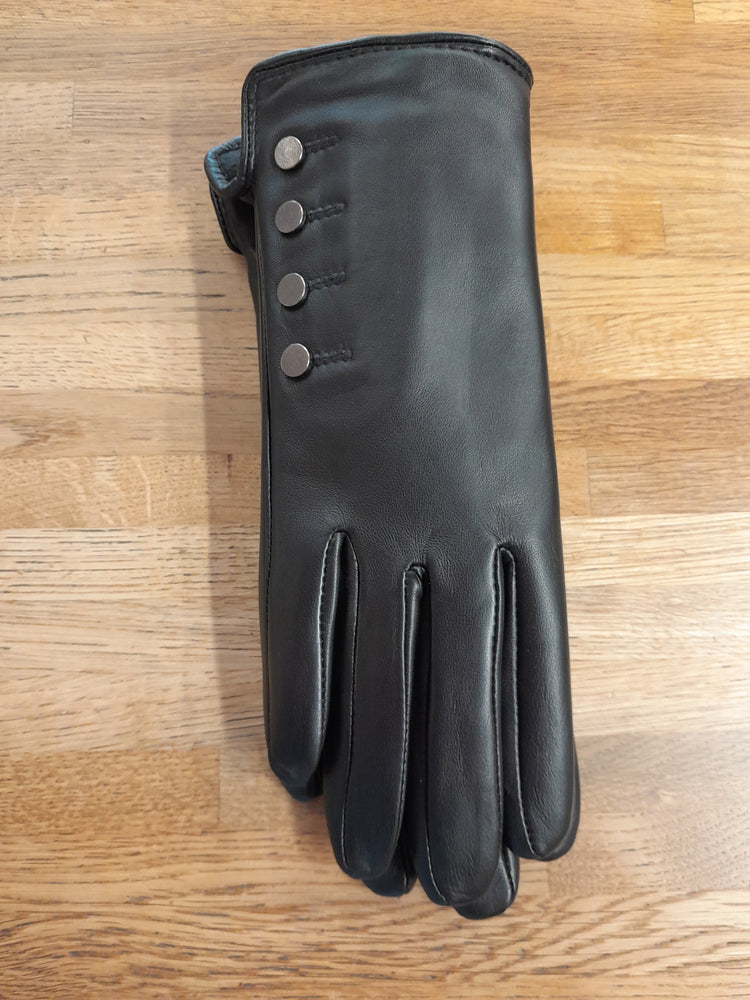 Ashwood Ladies Black Leather Gloves 109