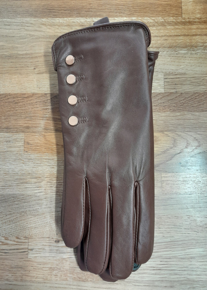 Ashwood Ladies Dark Tan Leather Gloves 109