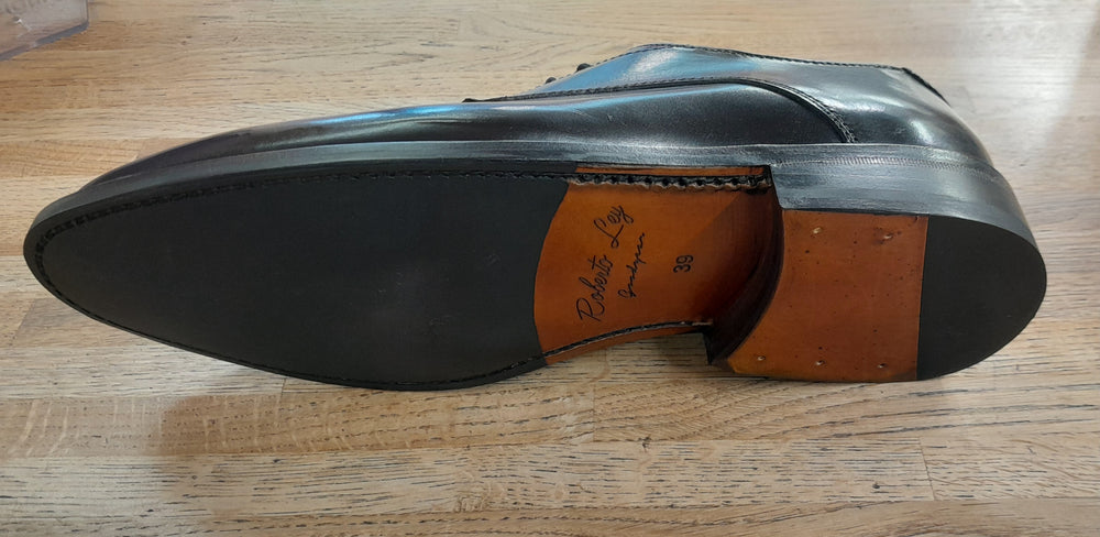 
                  
                    Plain Black Lace Derby Shoe
                  
                