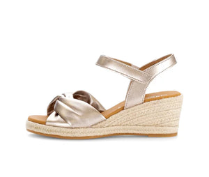 
                  
                    Light Gold Wedge Sandal
                  
                