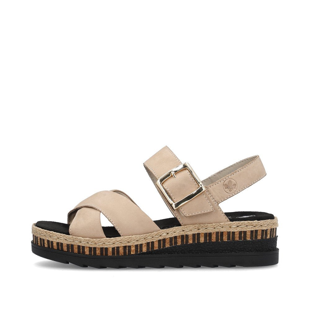 Beige Wedge Sandal
