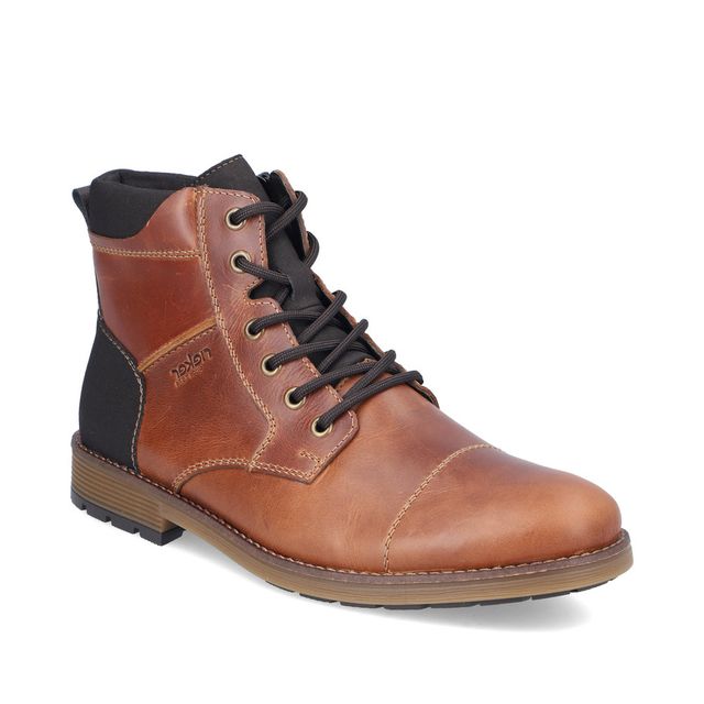 Rieker Tan Lace & Zip Boot