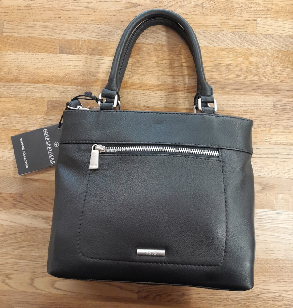 Nova Leather Handbag Black 848S